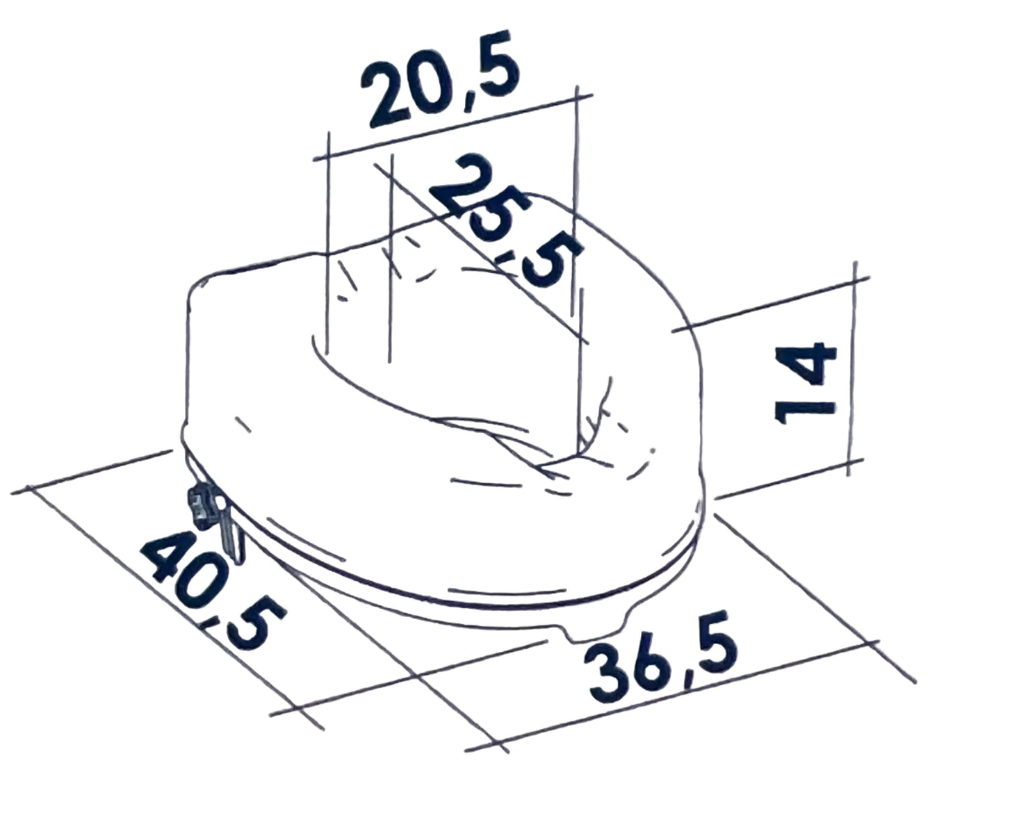 Alzawater per disabili Ares K-Design 14 cm con coperchio
