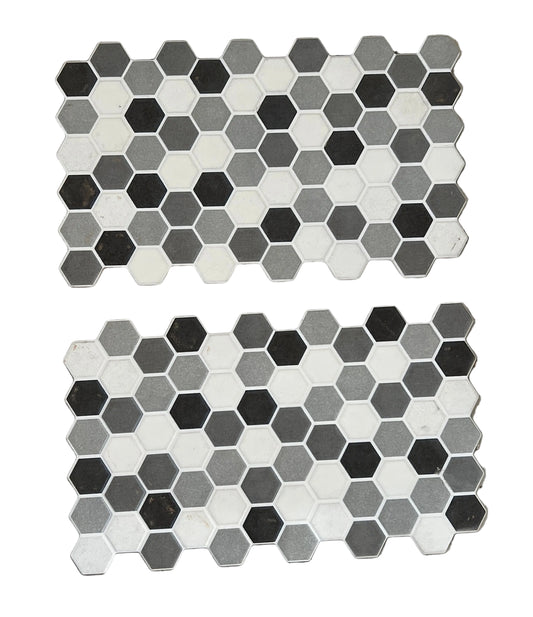 Stock Rivestimento 20x33,3 Mosaico esagonale incastro LAMBADA MIX GRIS