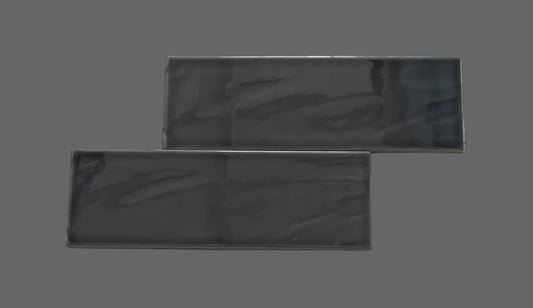 Rivestimento 10,7x32,1 cm Antracite effetto mattoncino ondulato