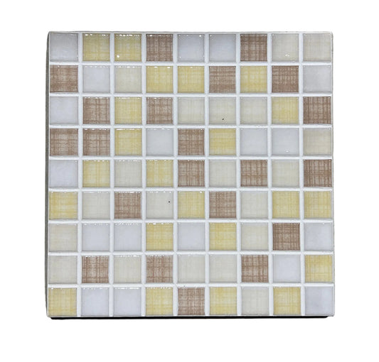 Rivestimento 20x20 Mosaico Giallo/Bianco/Marrone