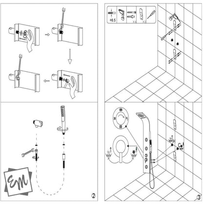 Colonna Hydro inox attrezzata a cascata Minny Morini
