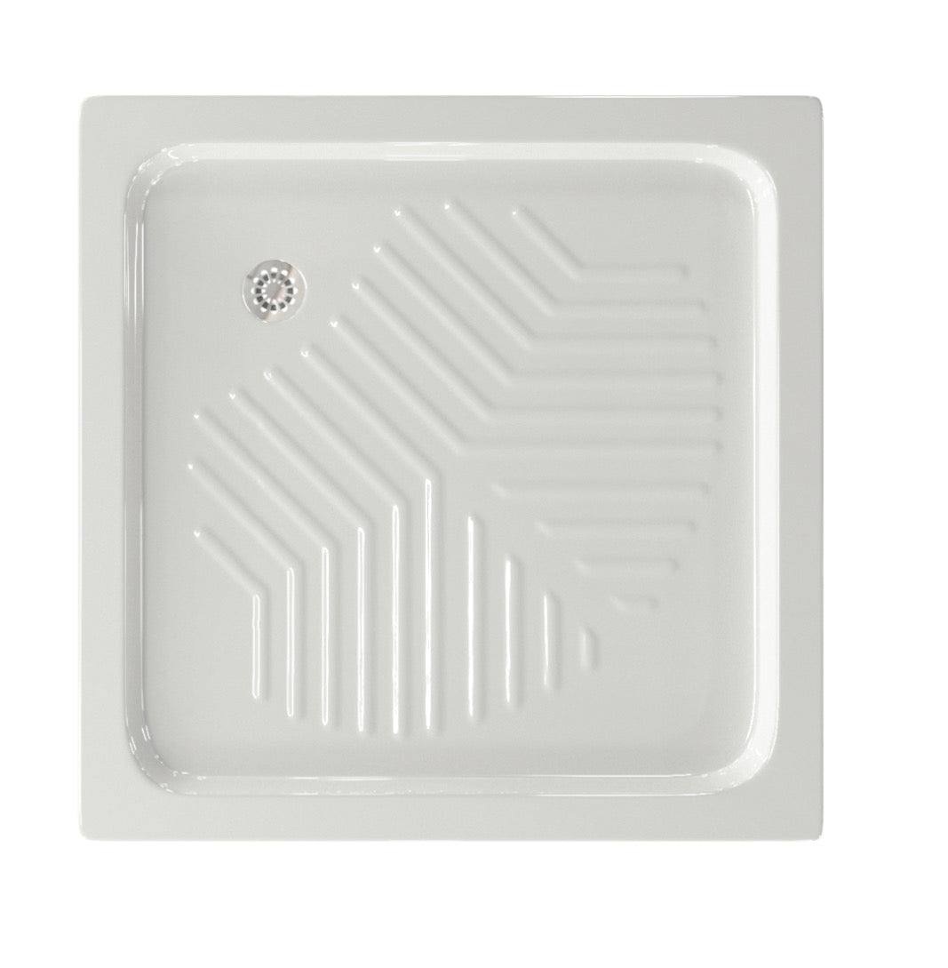 PIATTO DOCCIA in ceramica lucida 70x70xH10 cm