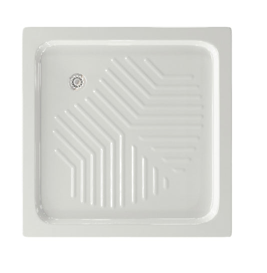 PIATTO DOCCIA in ceramica lucida 70x70xH10 cm