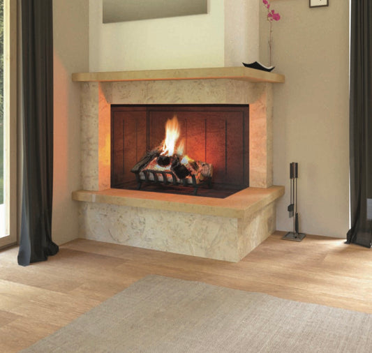 Camino ad angolo Modello GALLIPOLI completo di prefabbricato in Ghisa