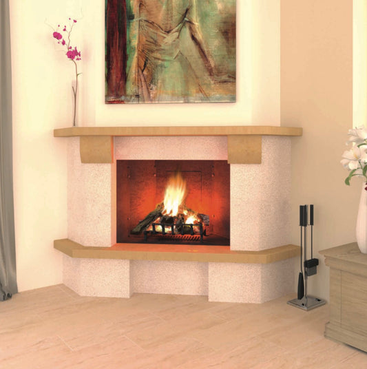 Camino ad angolo Modello BARCELLONA completo di prefabbricato in Ghisa