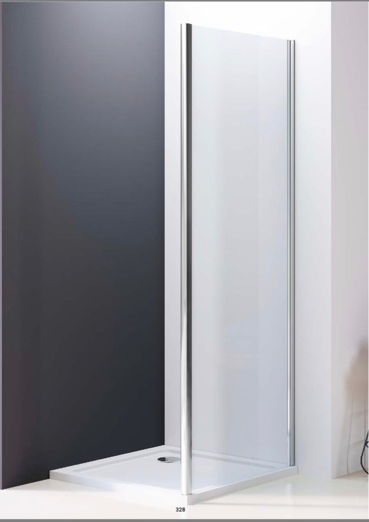 Parete fissa per box doccia nicchia FORMICA3 Cristallo trasparente temperato 6 mm - Profilo Cromo