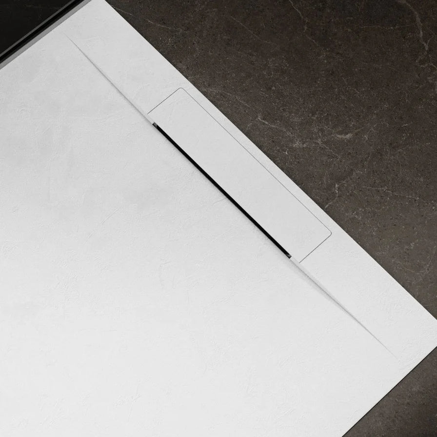 PIATTO DOCCIA CEMENT effetto Cemento in resina con scarico laterale