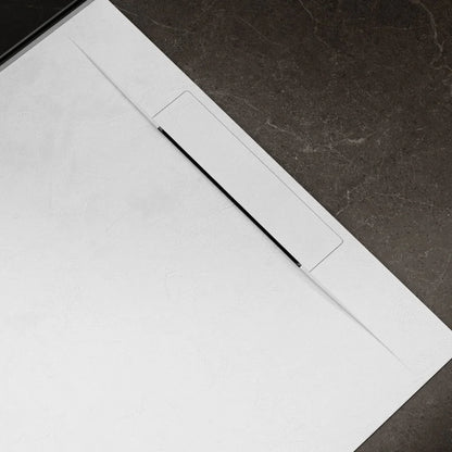PIATTO DOCCIA CEMENT effetto Cemento in resina con scarico laterale