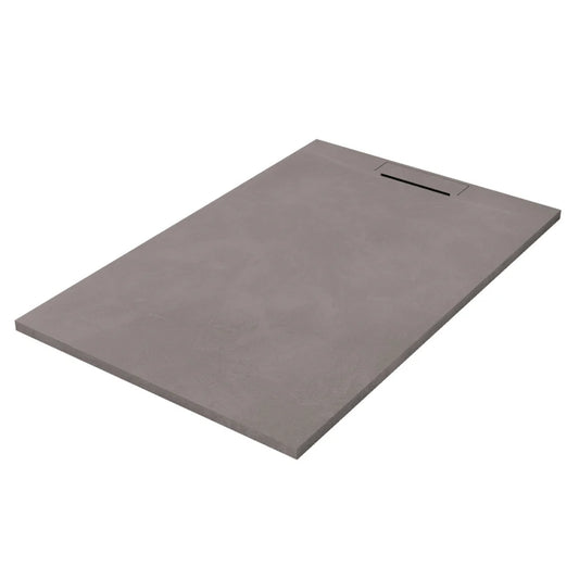 PIATTO DOCCIA CEMENT effetto Cemento in resina con scarico laterale
