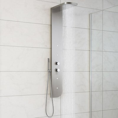 Colonna Doccia con cascata h150 Acciaio ATOS