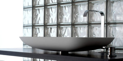 Vetromattone Trasparente ondulato 19x19x8 cm