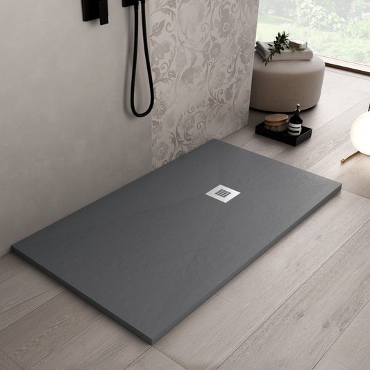 Piatto doccia in MARMORESINA effetto Pietra Antracite