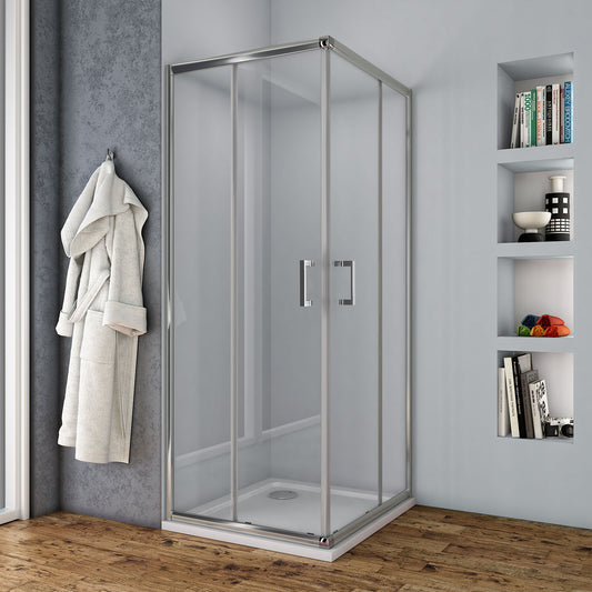 Box doccia MOZIA Cristallo temperato 6 mm - Profilo Cromo