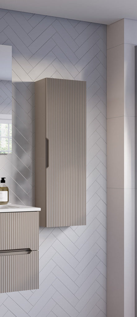 Legnobagno VERSO Pensile 1 anta Cannettato