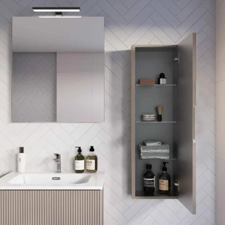 Legnobagno VERSO Pensile 1 anta Cannettato