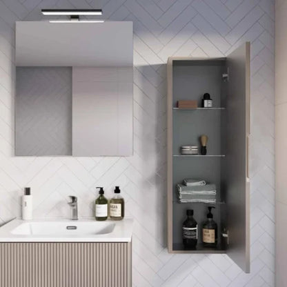 Legnobagno VERSO Pensile 1 anta Cannettato