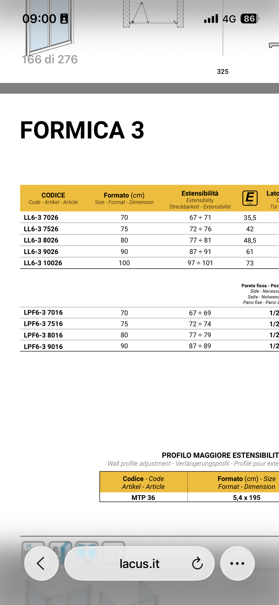 Box doccia nicchia FORMICA3 Chiusura a libro Cristallo trasparente temperato 6 mm - Profilo Cromo
