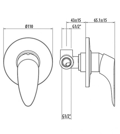 Miscelatore incasso per doccia Gattoni Homix 2000 cromo